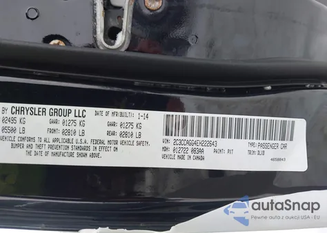 2014 Chrysler 300 300S из США, поврежденный, VIN 2C3CCAGG4EH222643